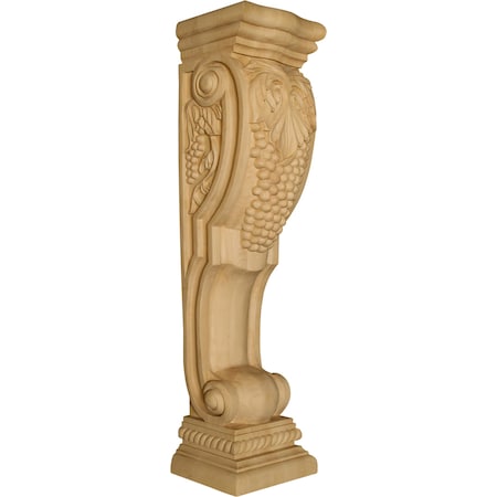 36 X 8 X 7 1/2 Ravenna Island Height Corbel With Grapes In Red Oak